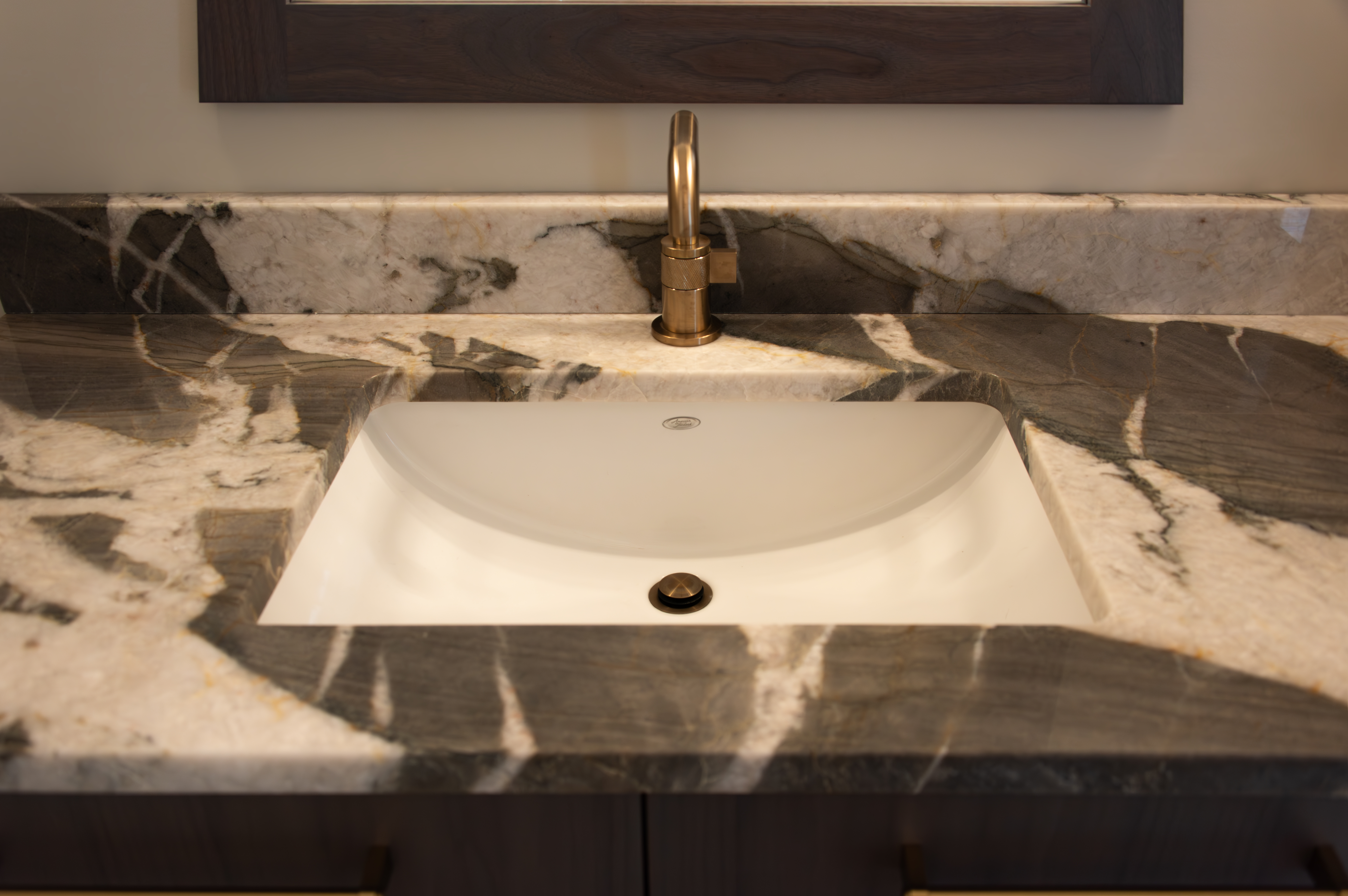Quartzite vanity detail